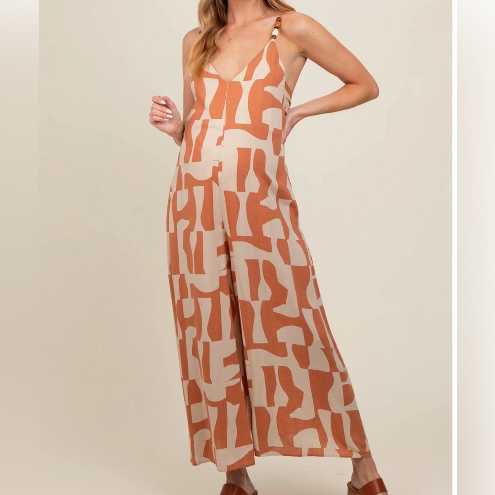 Funky, stylish maternity jumpsuit.